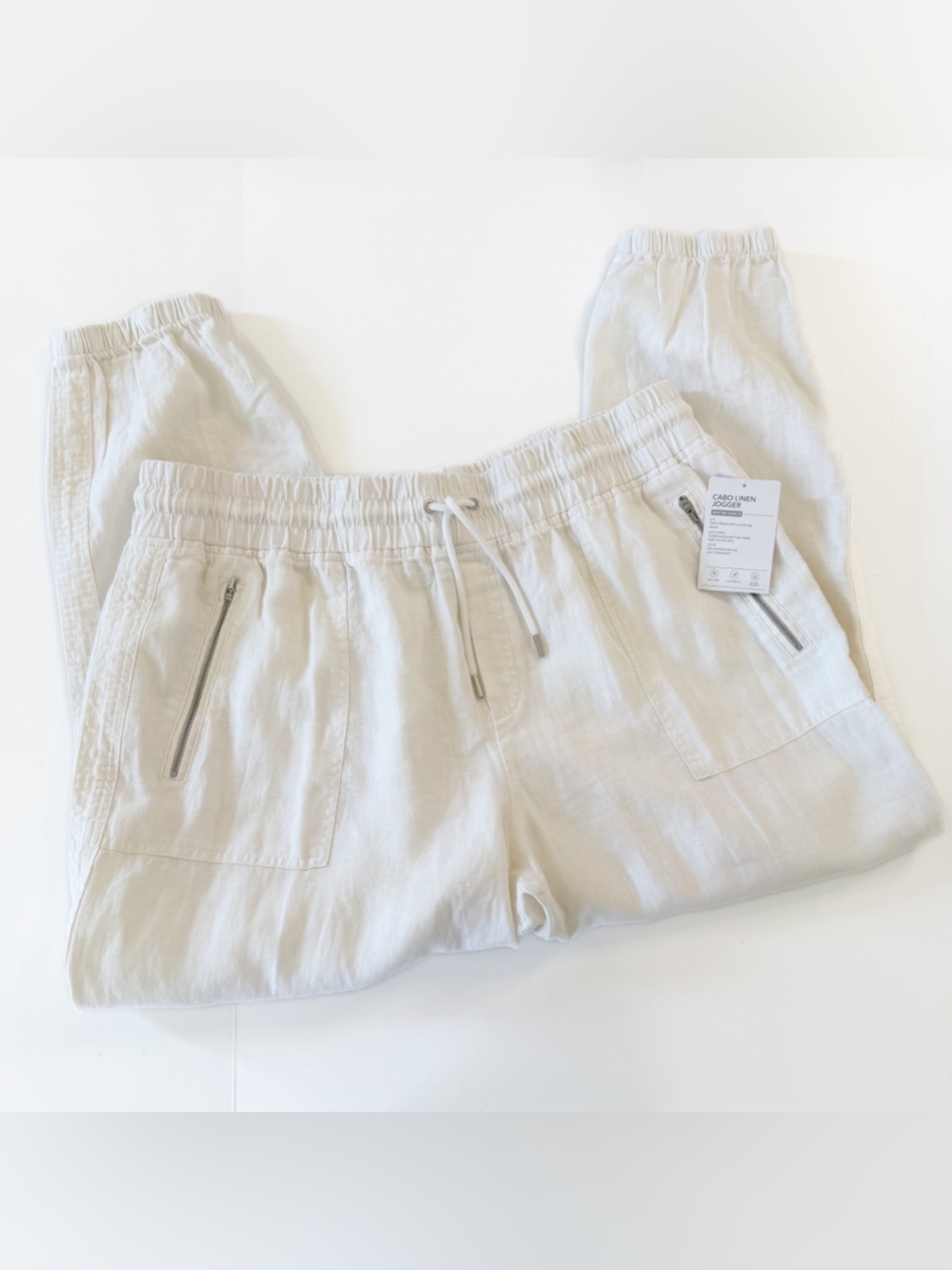Athleta Pants Womens Plus Sz 20 Cabo Linen Joggers New Beach Boho - Picture 4 of 11